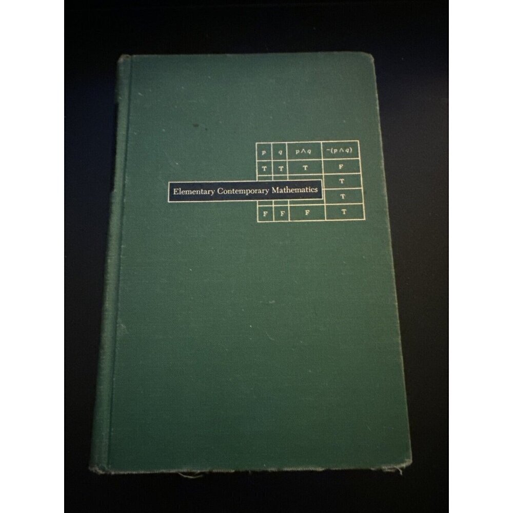 Elementary Contemporary Mathematics By Merlin M. Ohmer HC 1964